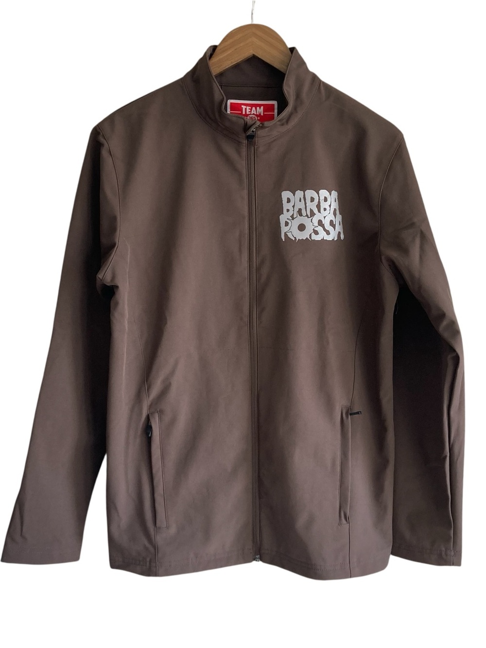 Barba Rossa Streetwear Brown Softshell Zip-Up Performance Jacket